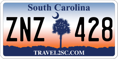 SC license plate ZNZ428