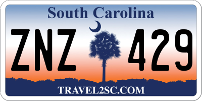 SC license plate ZNZ429