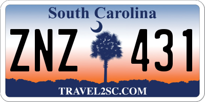 SC license plate ZNZ431