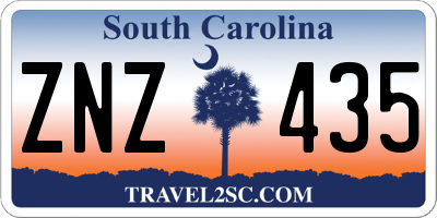 SC license plate ZNZ435
