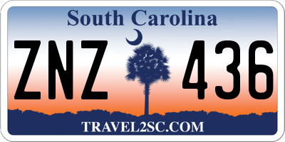 SC license plate ZNZ436