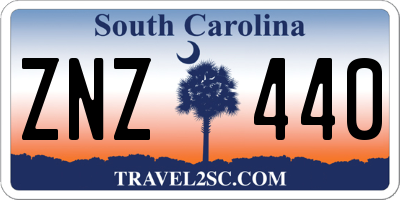 SC license plate ZNZ440