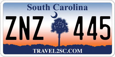SC license plate ZNZ445