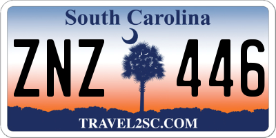 SC license plate ZNZ446