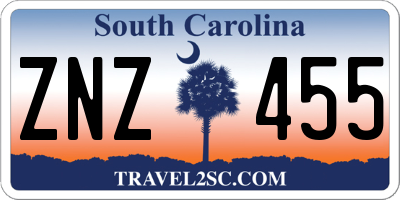 SC license plate ZNZ455