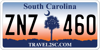 SC license plate ZNZ460