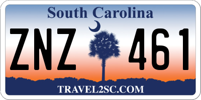 SC license plate ZNZ461