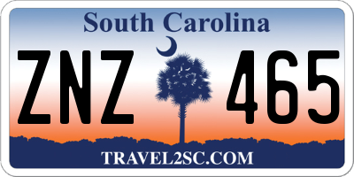 SC license plate ZNZ465
