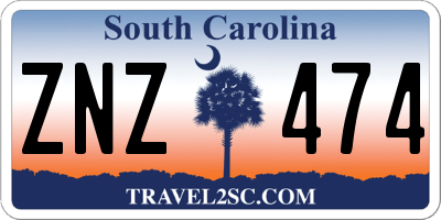 SC license plate ZNZ474