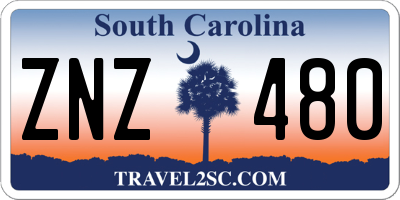 SC license plate ZNZ480