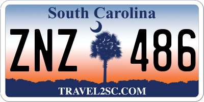SC license plate ZNZ486