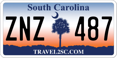 SC license plate ZNZ487