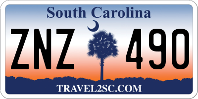 SC license plate ZNZ490