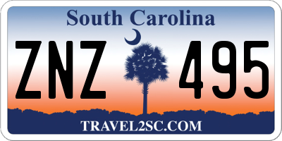 SC license plate ZNZ495