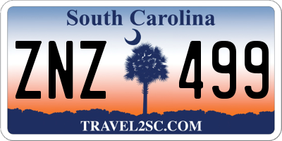 SC license plate ZNZ499