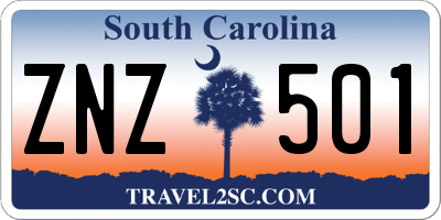 SC license plate ZNZ501
