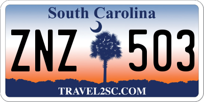SC license plate ZNZ503