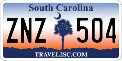 SC license plate ZNZ504