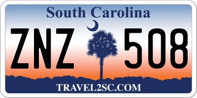 SC license plate ZNZ508