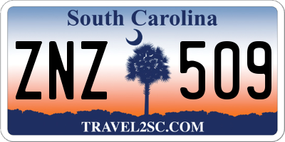 SC license plate ZNZ509