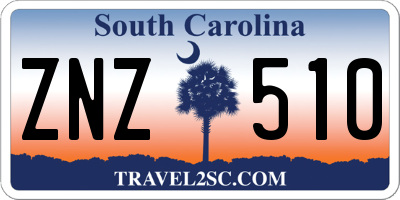 SC license plate ZNZ510