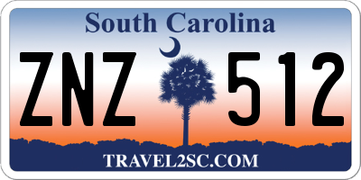 SC license plate ZNZ512