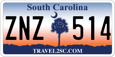 SC license plate ZNZ514