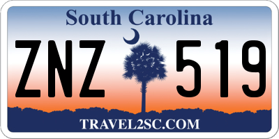 SC license plate ZNZ519