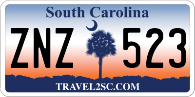 SC license plate ZNZ523