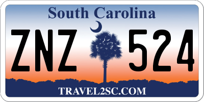 SC license plate ZNZ524