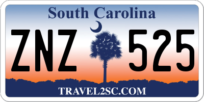 SC license plate ZNZ525