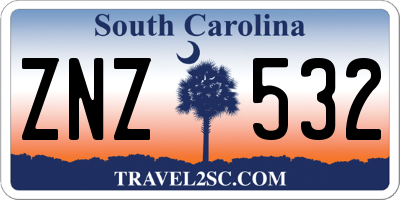 SC license plate ZNZ532