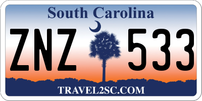 SC license plate ZNZ533