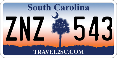 SC license plate ZNZ543