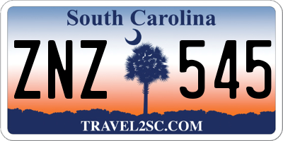 SC license plate ZNZ545