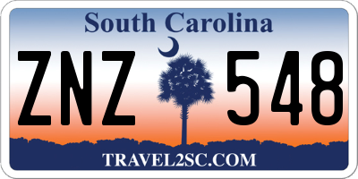 SC license plate ZNZ548