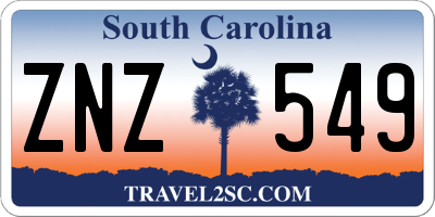 SC license plate ZNZ549