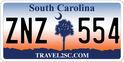 SC license plate ZNZ554
