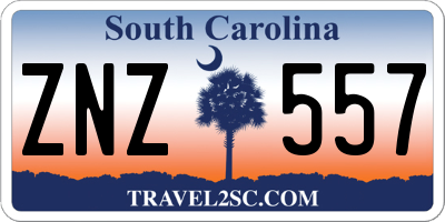 SC license plate ZNZ557