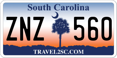 SC license plate ZNZ560
