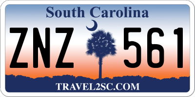 SC license plate ZNZ561