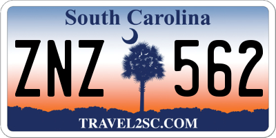 SC license plate ZNZ562