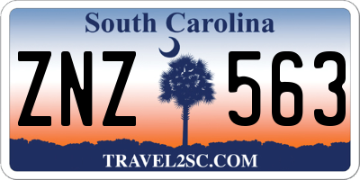 SC license plate ZNZ563