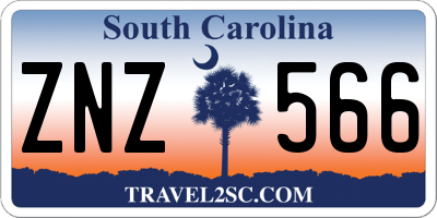 SC license plate ZNZ566