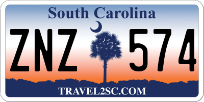 SC license plate ZNZ574