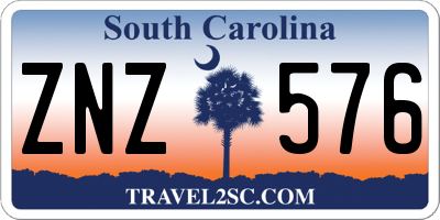 SC license plate ZNZ576