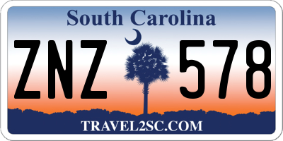 SC license plate ZNZ578