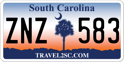 SC license plate ZNZ583