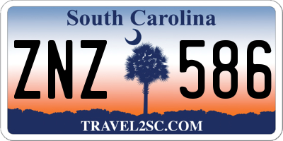 SC license plate ZNZ586