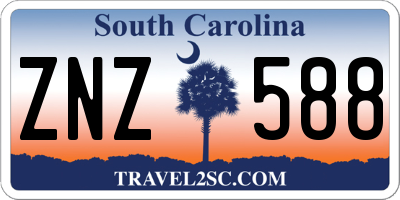 SC license plate ZNZ588
